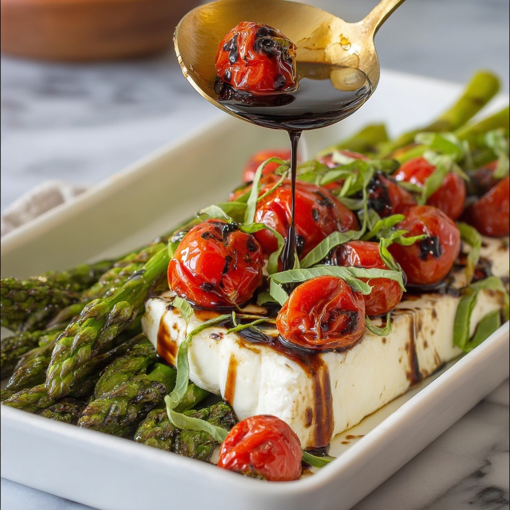 Oven-Melted Caprese Asparagus Recipe - Recipe Image