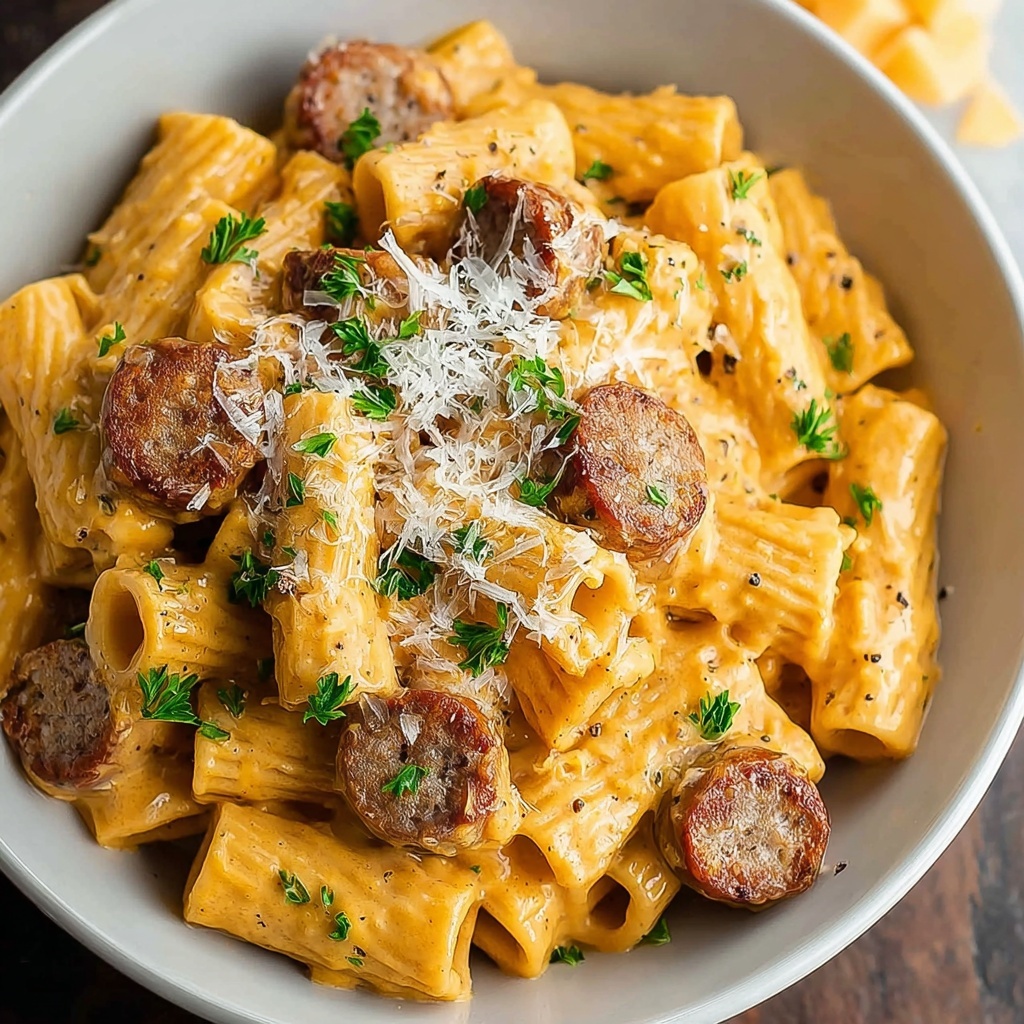 Creamy Sausage Rigatoni Recipe - Recipe Image