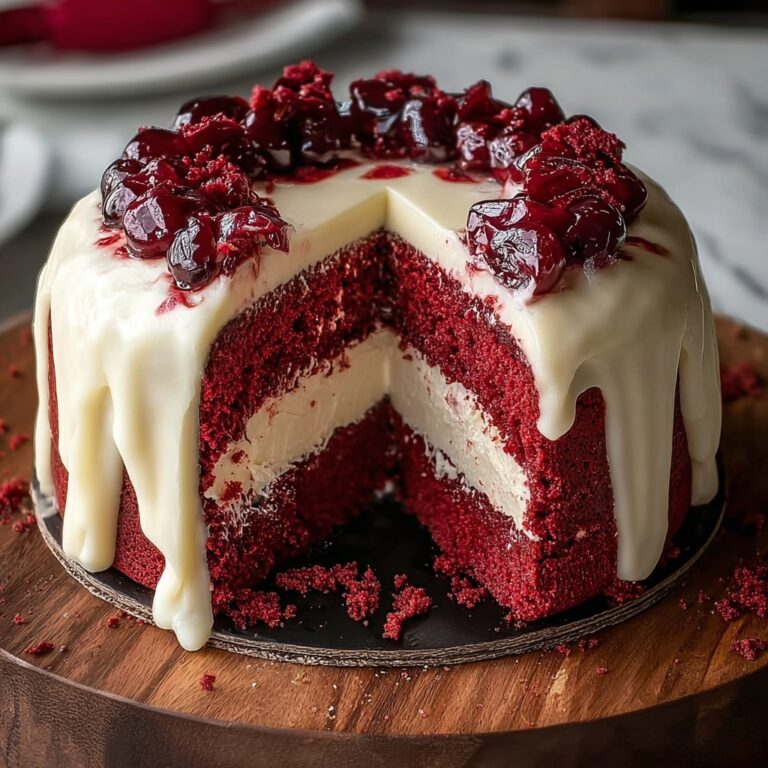 Layered Red Velvet Cheesecake Bundt Cake Recipe