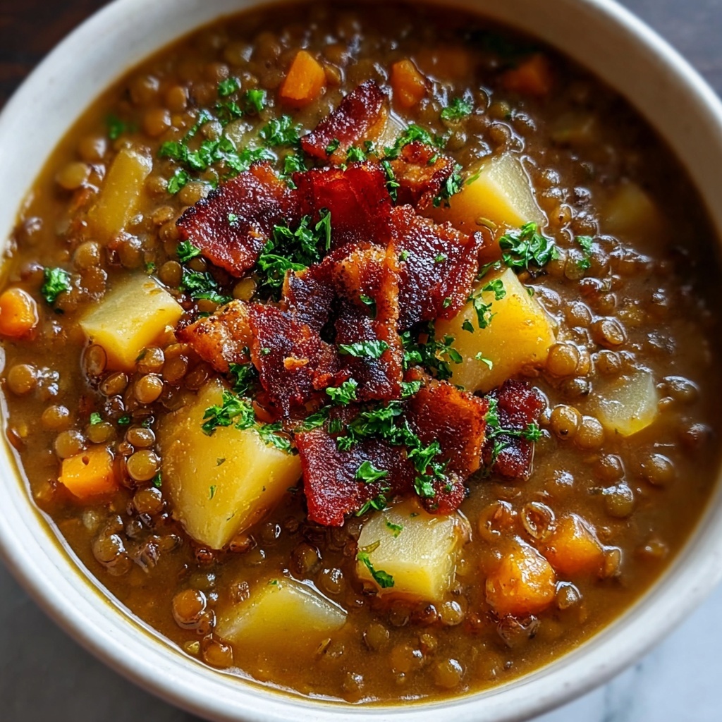 Irresistibly Hearty Lentil and Bacon Soup for Cozy Nights Recipe - Recipe Image