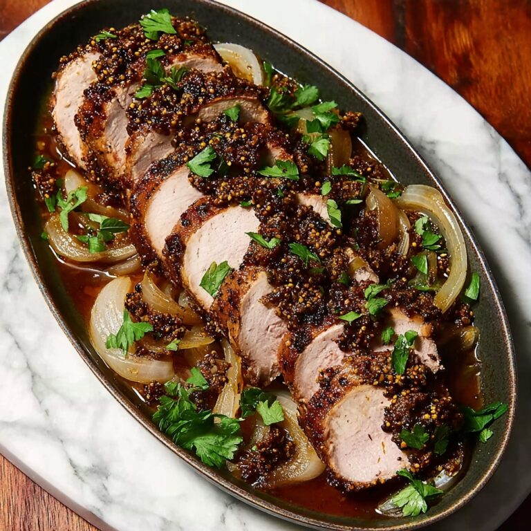Maple Mustard Pork Tenderloin with Caramelized Onion Magic Recipe