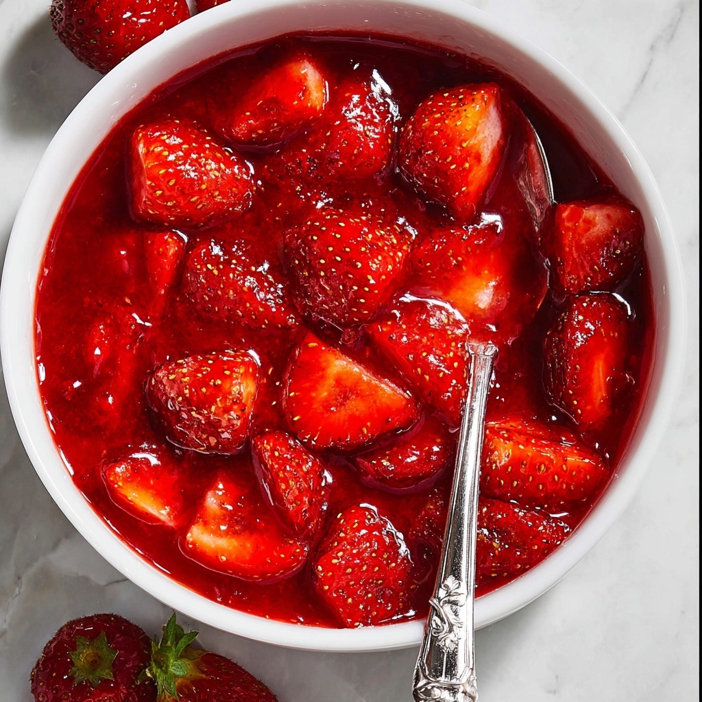 Fresh Strawberry Sauce (Strawberry Topping) Recipe - Recipe Image