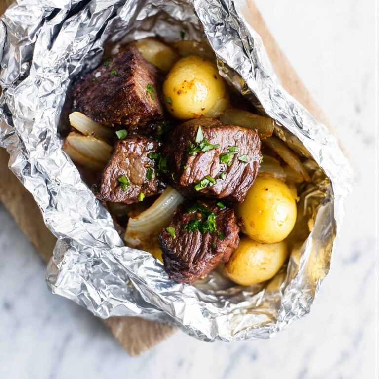 Garlic Butter Steak and Potato Foil Packets Recipe
