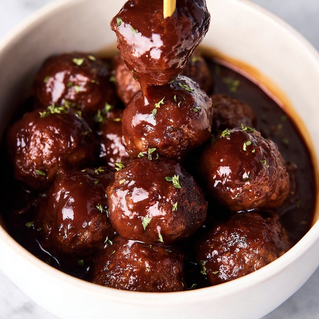 Sticky BBQ Slow Cooker Meatballs Recipe - Recipe Image