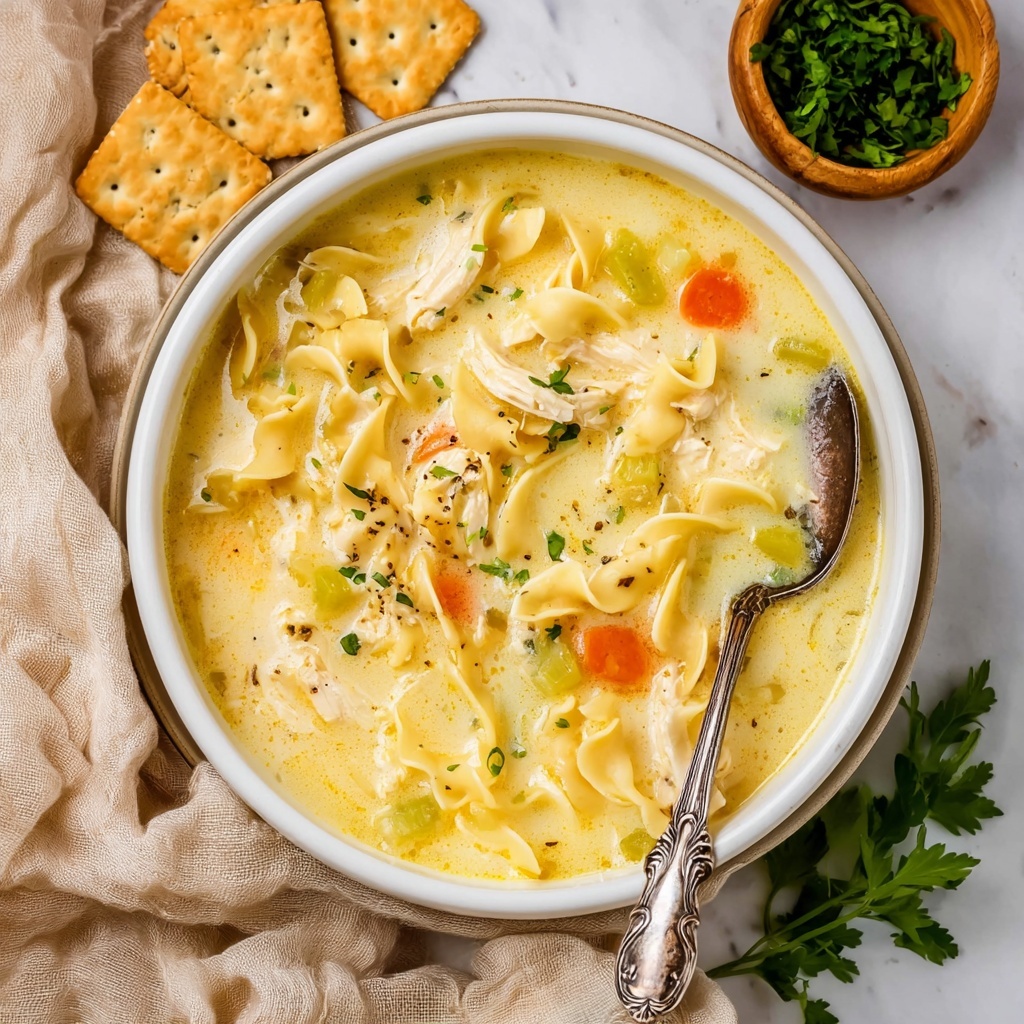 Creamy Chicken Noodle Soup Recipe - Recipe Image