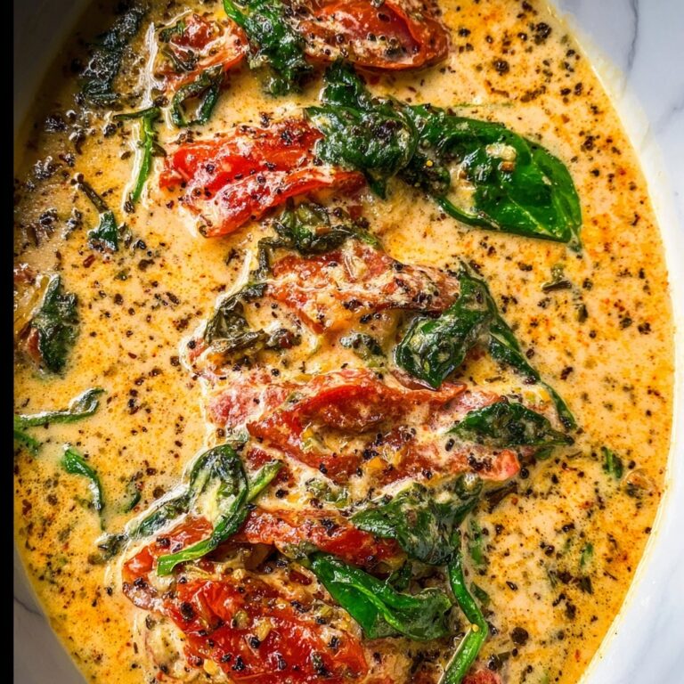 Crockpot Tuscan Chicken with Sun-Dried Tomatoes and Creamy Spinach Recipe