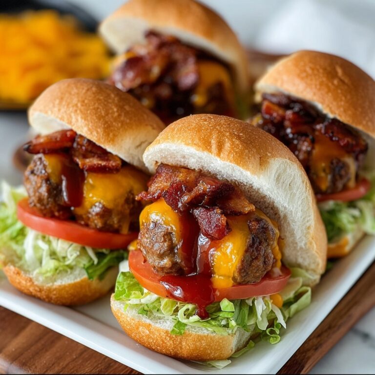 Bourbon BBQ Bacon Cheeseburger Meatball Subs Recipe