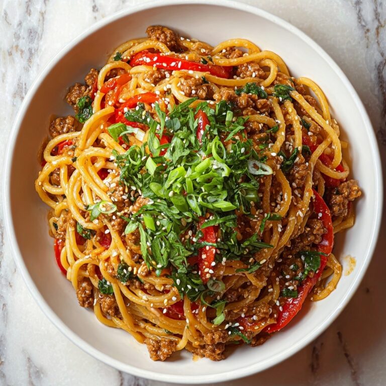 Ground Chicken Sweet Chili Noodles Recipe