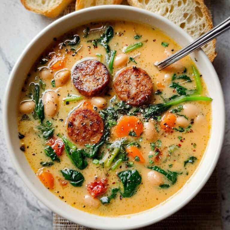 Cozy Creamy Bean Soup with Sausage Recipe