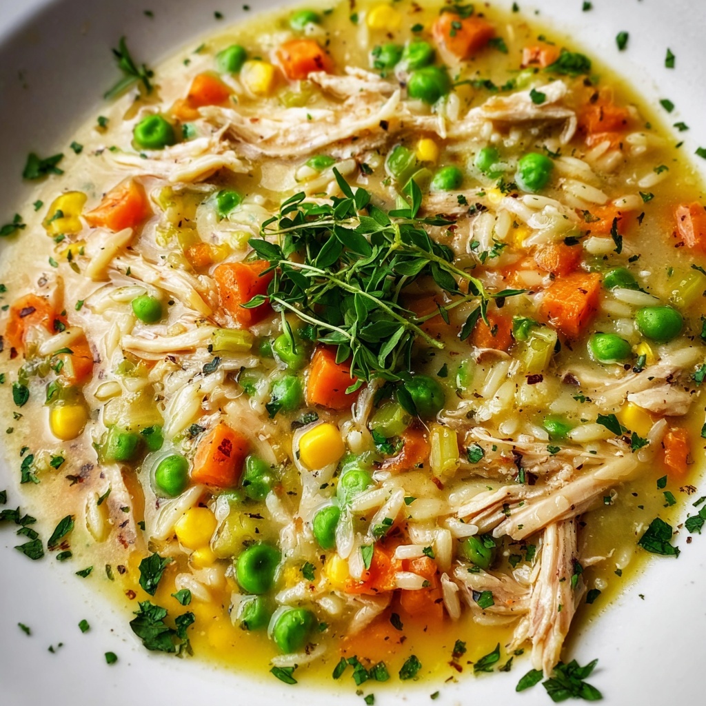 Creamy Chicken Pot Pie Orzo Recipe - Recipe Image