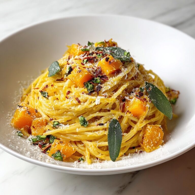 Butternut Squash and Sage Pasta with Creamy Parmesan Sauce Recipe