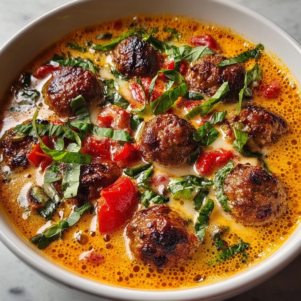 Sausage & Tomato Cream Cheese Soup Recipe - Recipe Image