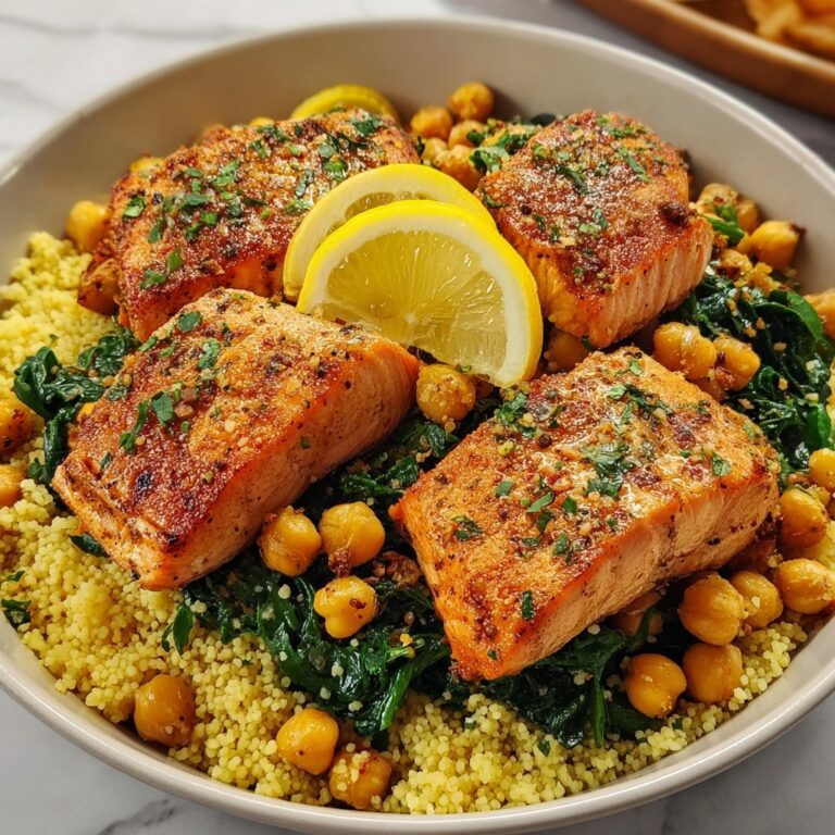 Healthy Salmon & Chickpea Couscous Bowl Recipe