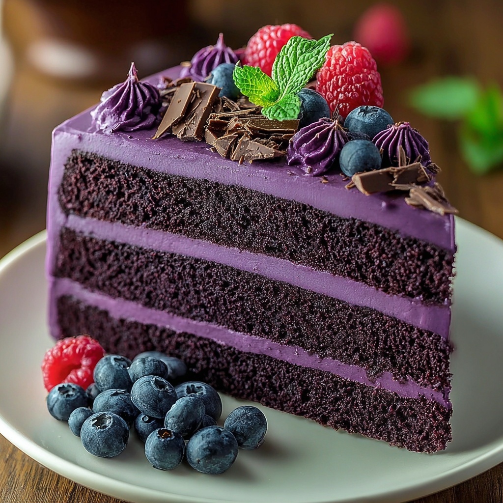 Purple Velvet Cake with White Chocolate Cream Cheese Frosting Recipe - Recipe Image
