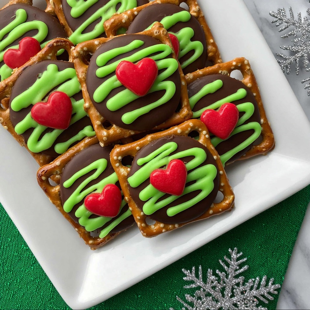 Grinch Pretzels Recipe - Recipe Image