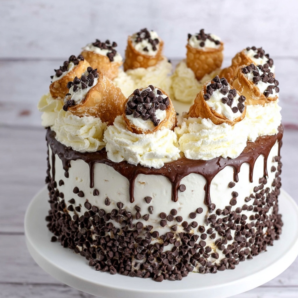 Layered Cannoli Cake Recipe - Recipe Image
