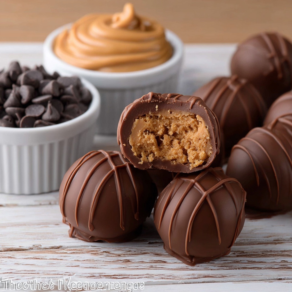 Peanut Butter Balls with Rice Krispies Recipe - Recipe Image
