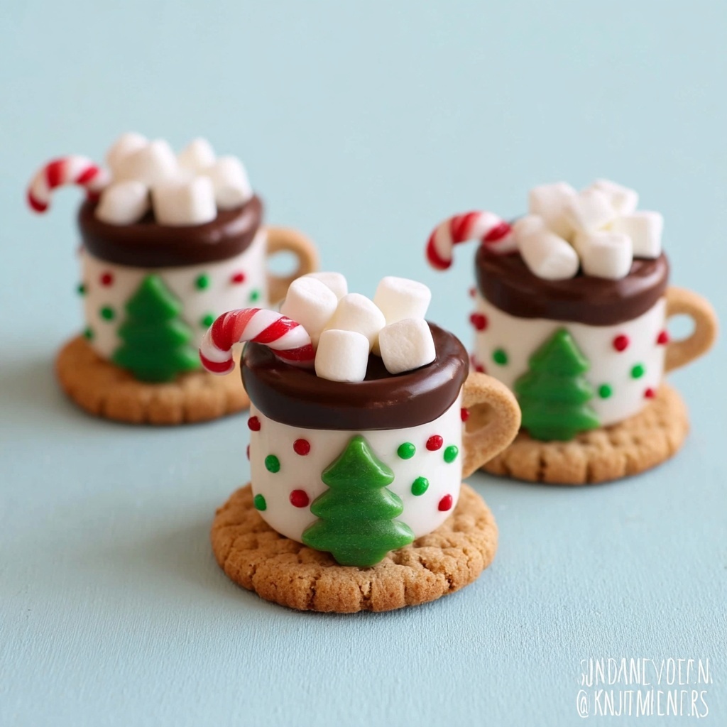 Hot Cocoa Cookie Cups with Marshmallows, Candy Canes, and Festive Sprinkles Recipe - Recipe Image