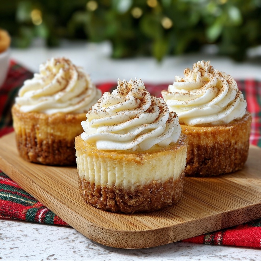 Mini Eggnog Cheesecake Cups Recipe - Recipe Image