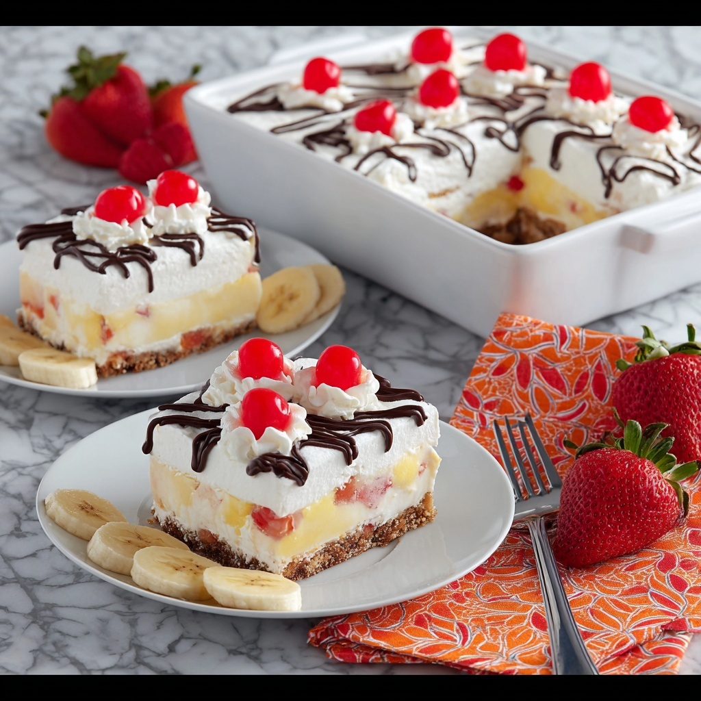 Banana Split Cake Recipe - Recipe Image