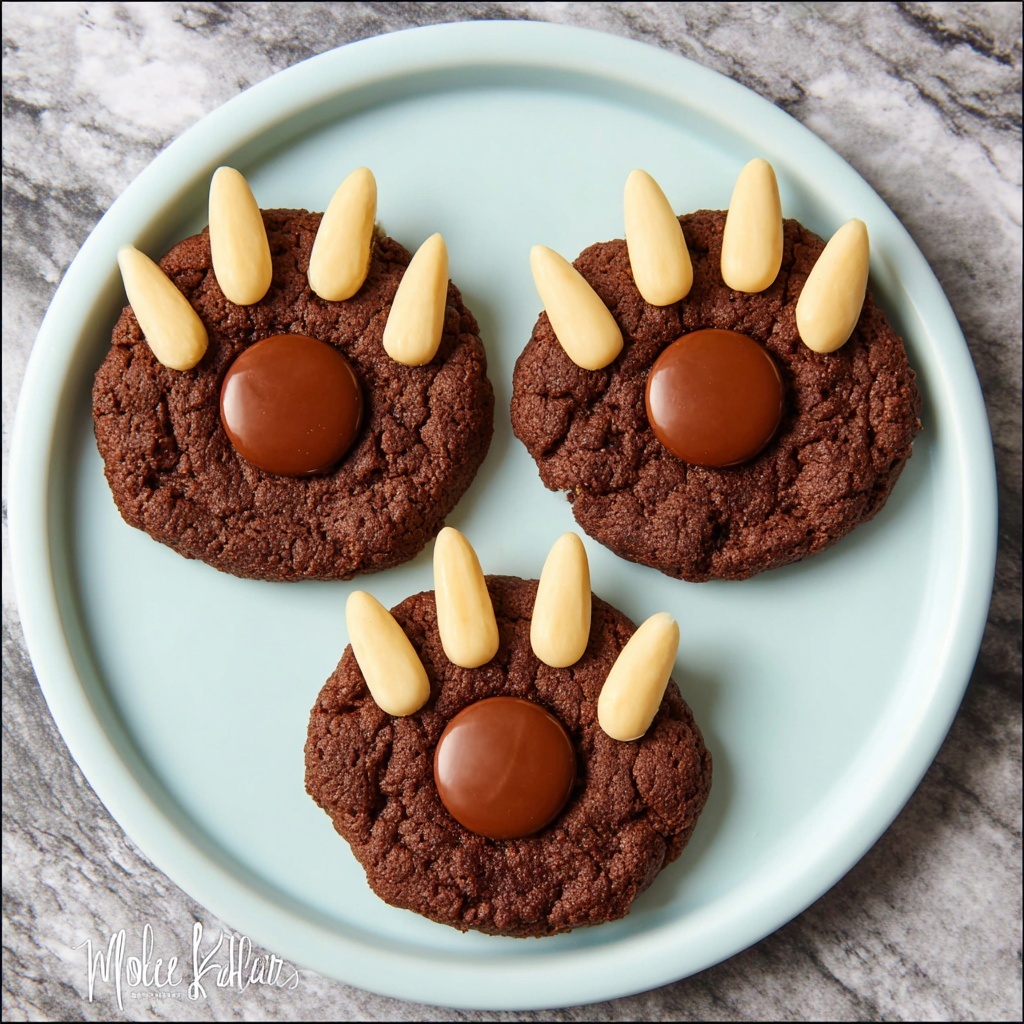 Brownie Bear Claw Cookies Recipe - Recipe Image