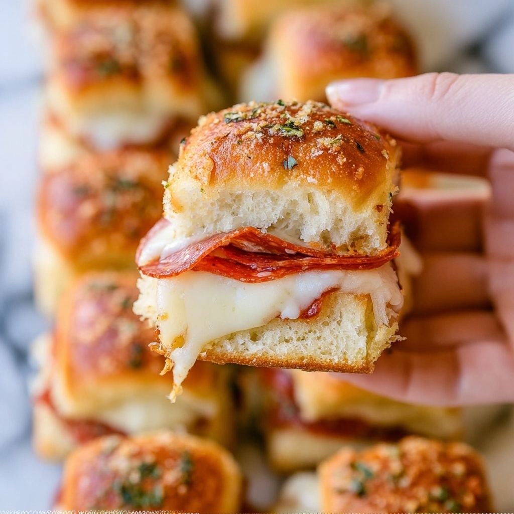 Hawaiian Roll Pizza Sliders Recipe - Recipe Image