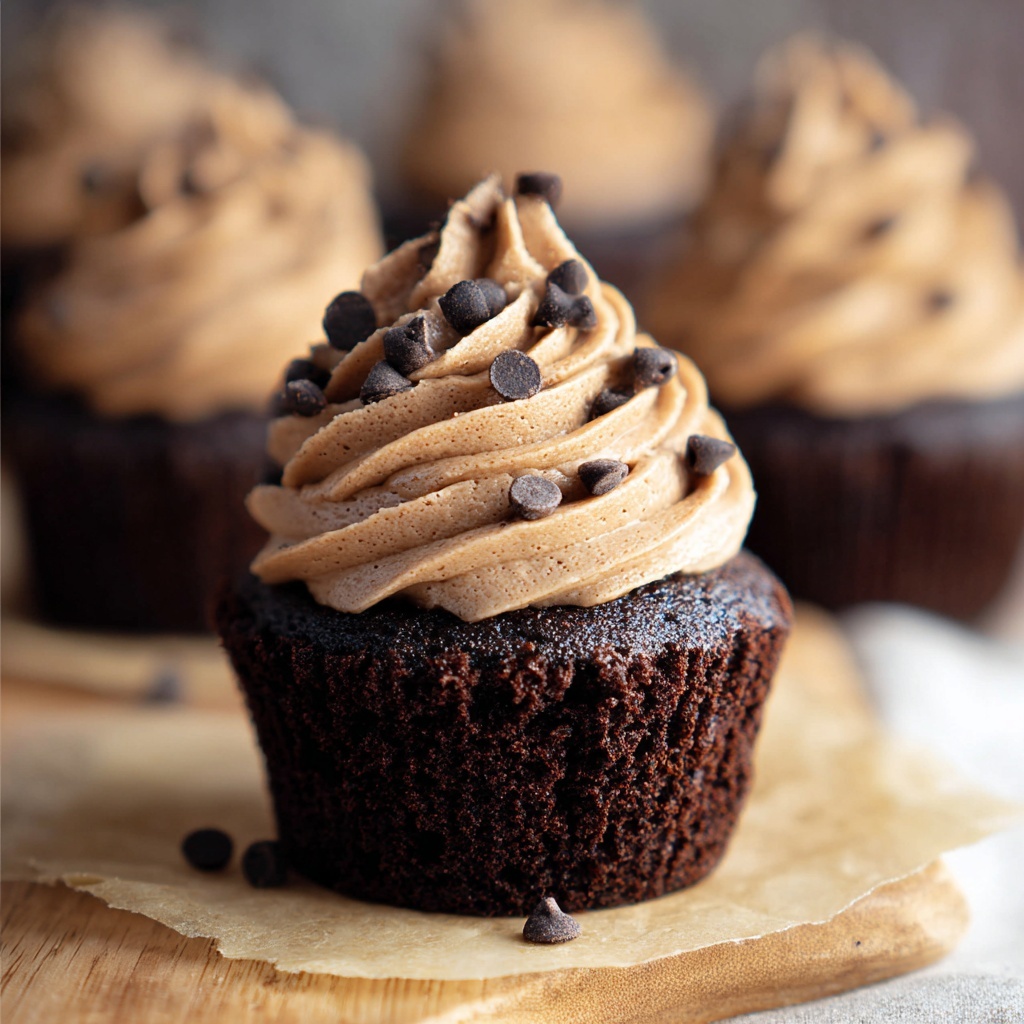 Chocolate Cupcakes with Chocolate Buttercream Frosting Recipe - Recipe Image