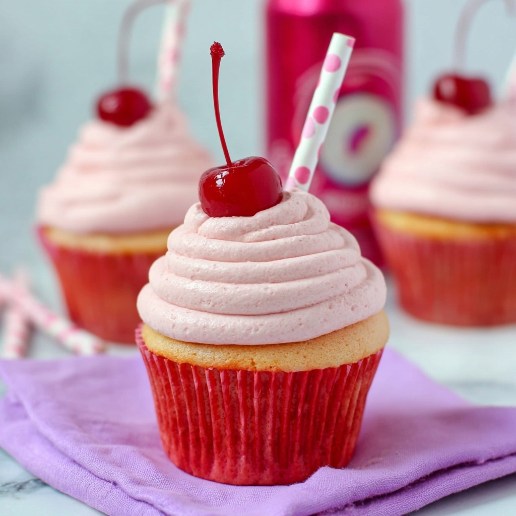 Strawberry Crush Soda Cupcakes Recipe - Recipe Image