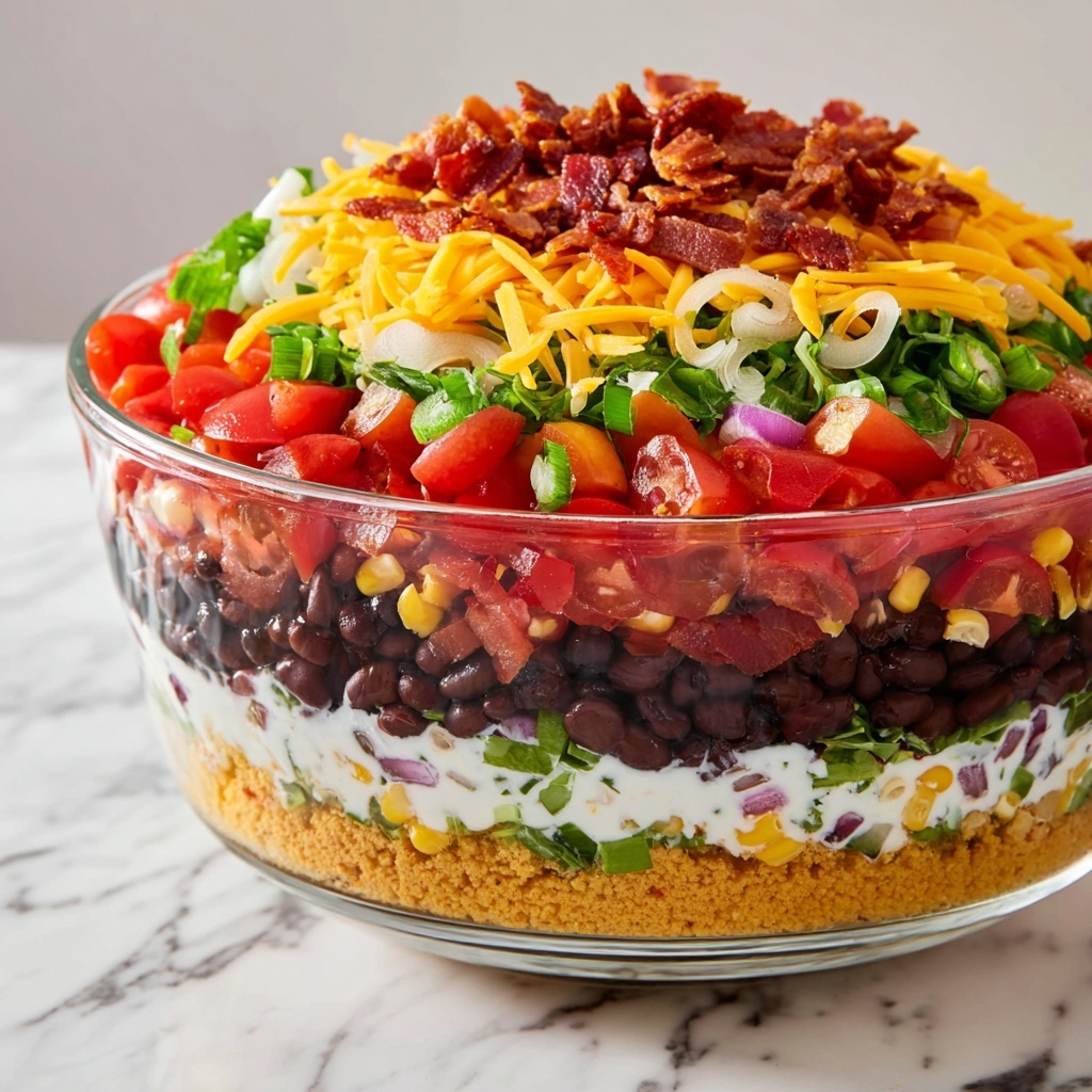 Cornbread Salad with Bacon, Cheddar, and Ranch Dressing Recipe - Recipe Image