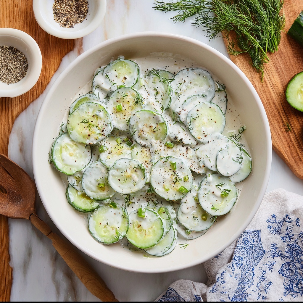 Creamy Cucumber Salad Recipe - Recipe Image