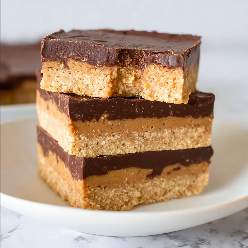 No-Bake Chocolate Peanut Butter Bars Recipe - Recipe Image