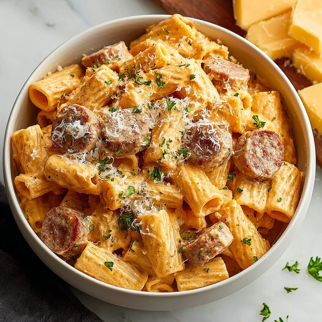 Creamy Sausage Rigatoni Recipe - Recipe Image