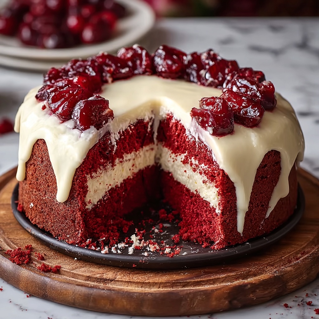 Layered Red Velvet Cheesecake Bundt Cake Recipe - Recipe Image
