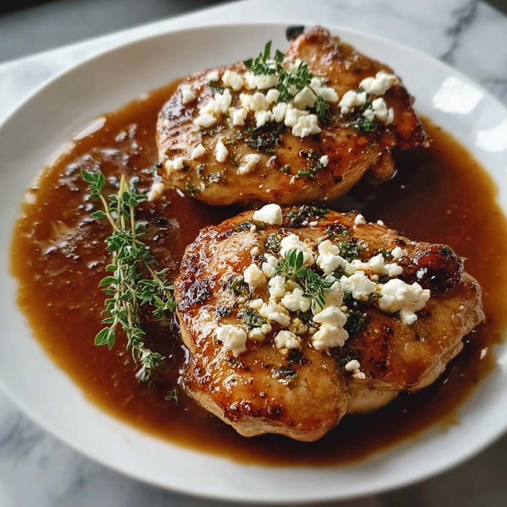 Sticky Hot Honey Infused Feta Chicken Recipe - Recipe Image