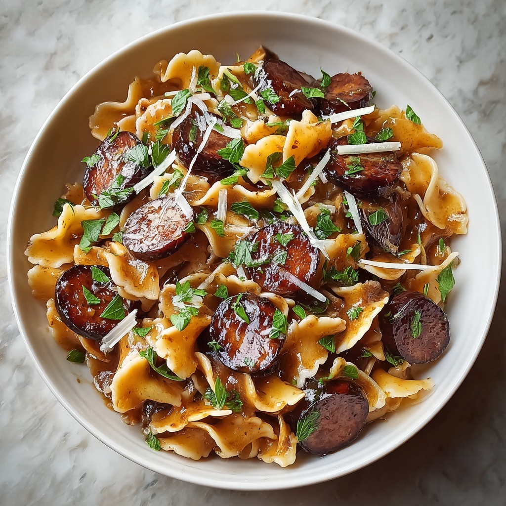 Spicy Honey BBQ Sausage & Pasta Recipe - Recipe Image