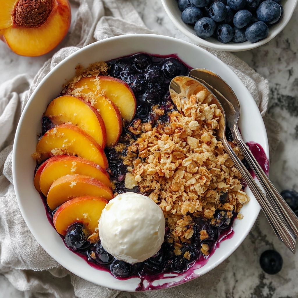 Blueberry Peach Crumble Recipe - Recipe Image