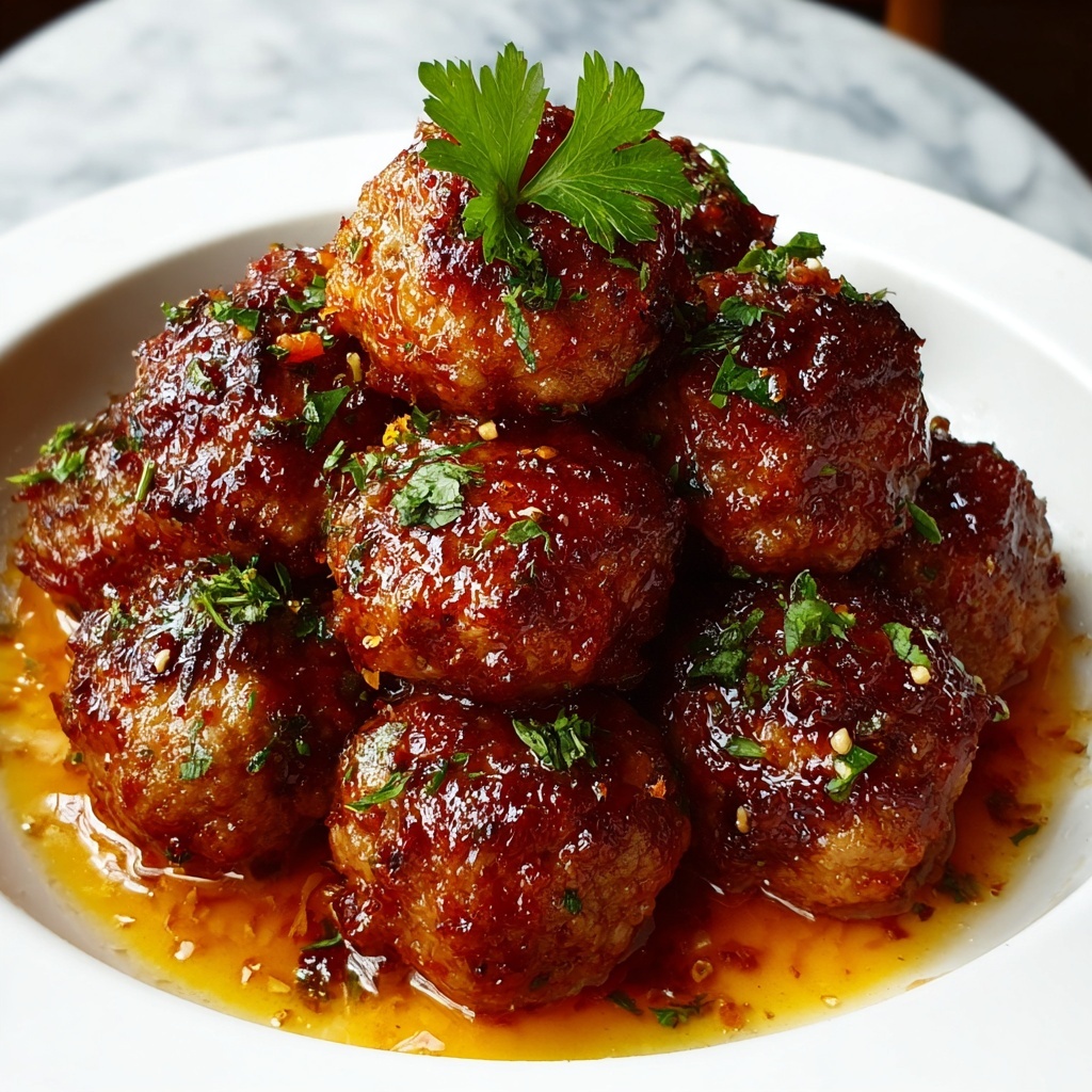 Whiskey Peach BBQ Meatballs Recipe - Recipe Image