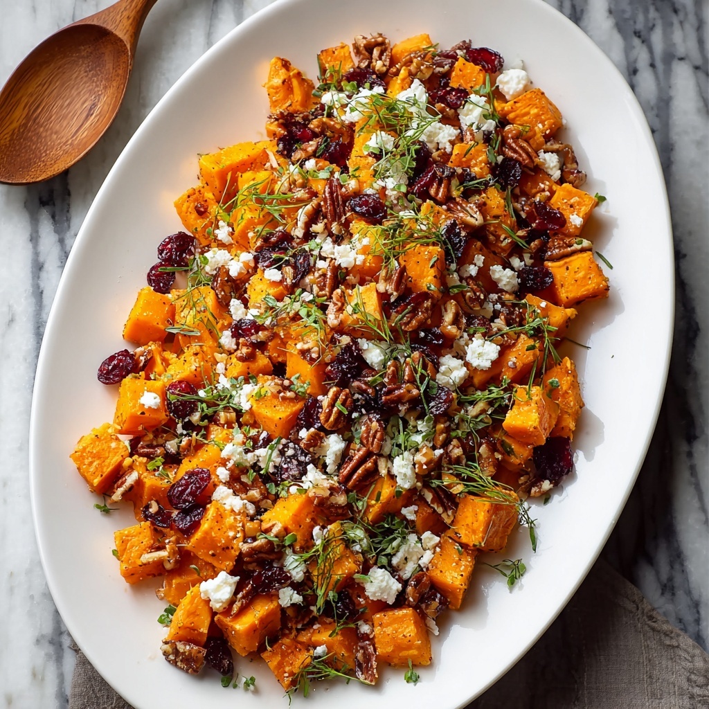 Sweet Potato Salad with Cranberries, Goat Cheese, and Pecans Recipe - Recipe Image