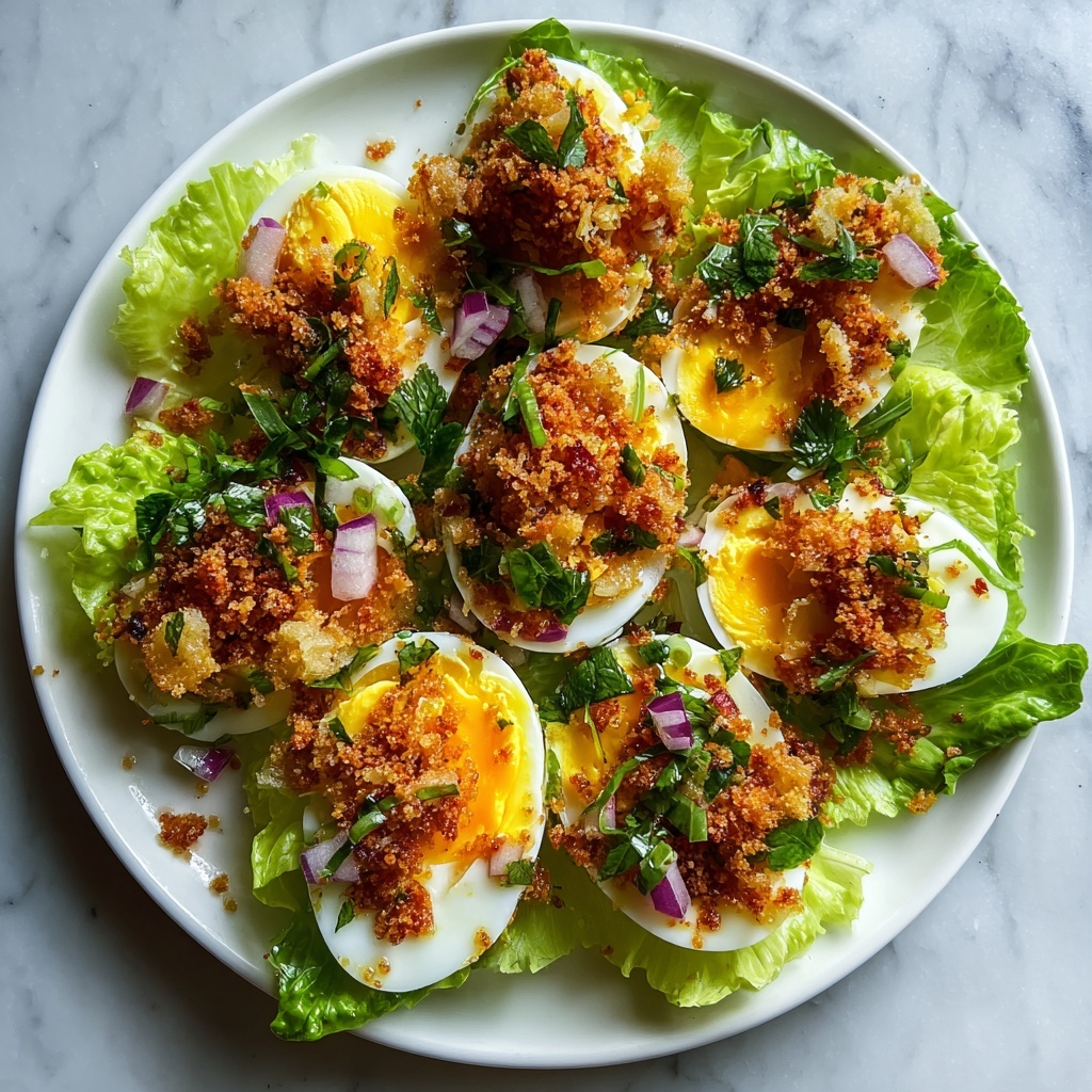 Crispy Egg Salad with Panko Breadcrumb Topping Recipe - Recipe Image