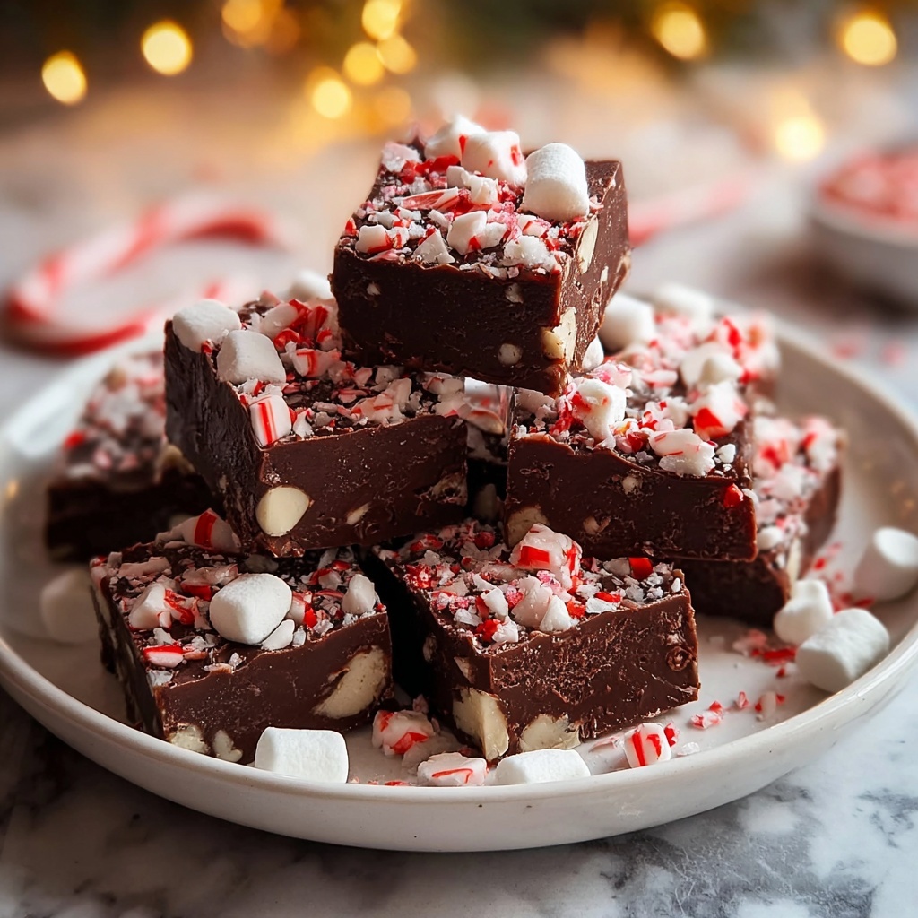 Hot Chocolate Peppermint Fudge Recipe - Recipe Image