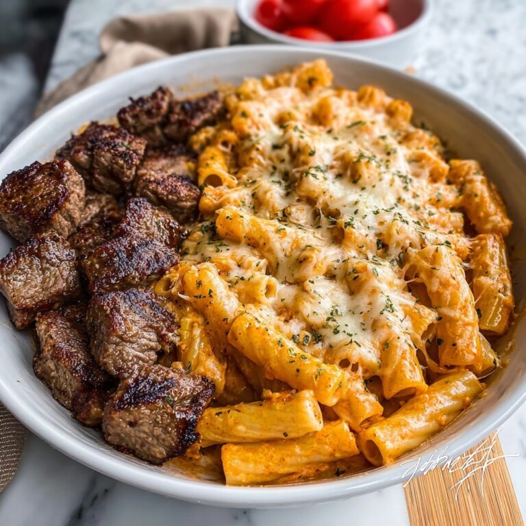 Cajun Steak Cheesy Rigatoni Parmesan Recipe