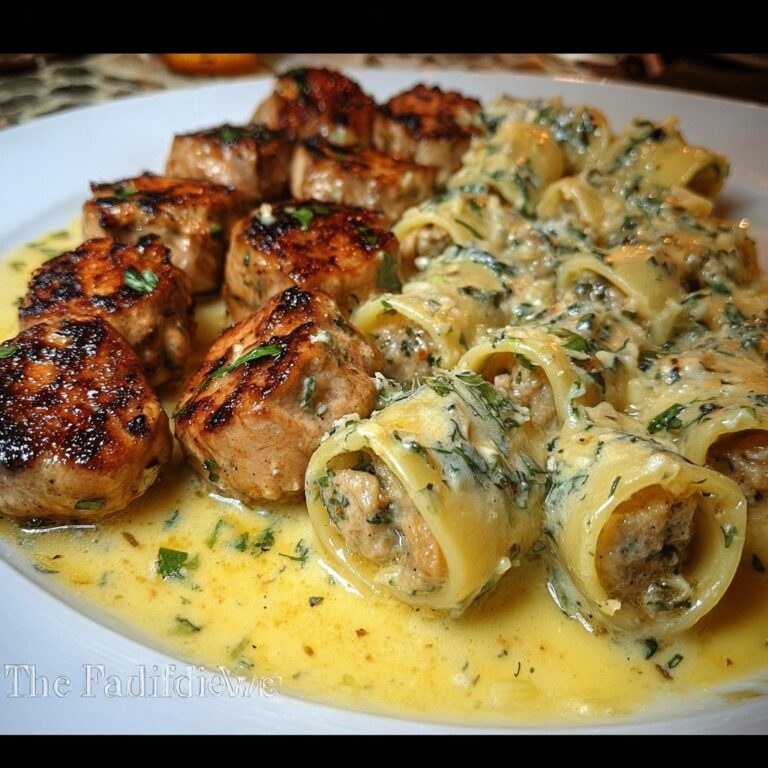 Rigatoni in Cheesy Italian Herb Alfredo with Cajun Chicken Recipe