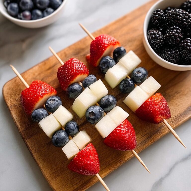 Red, White and Blue Fruit Kabobs Recipe