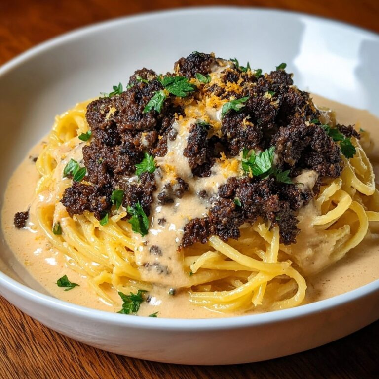 Savory Beef & Garlic Parmesan Fettuccine Dinner Recipe