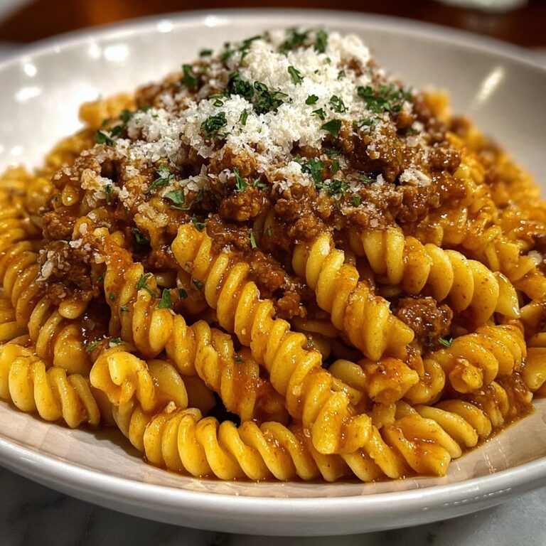 Cheesy Rotini Pasta with Garlic Butter and Ground Beef Recipe