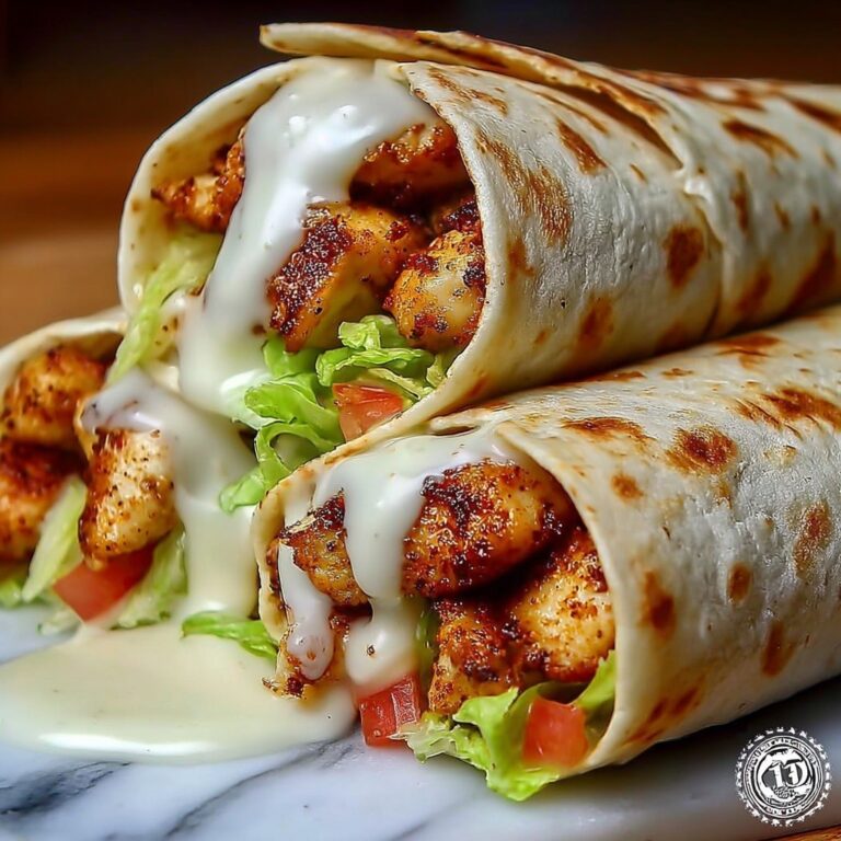 Cozy Cheesy Garlic Chicken Wraps Recipe