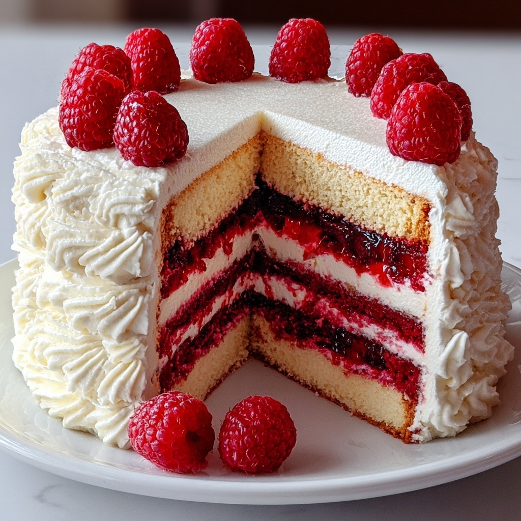 White Chocolate Raspberry Dream Cake Recipe - Recipe Image