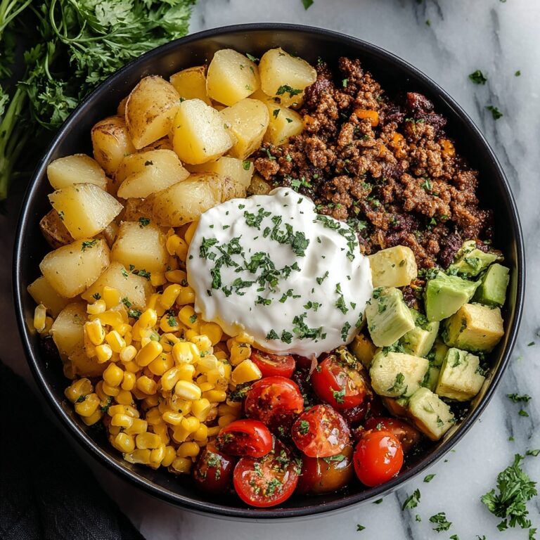 Ground Beef and Potato Taco Bowl Recipe