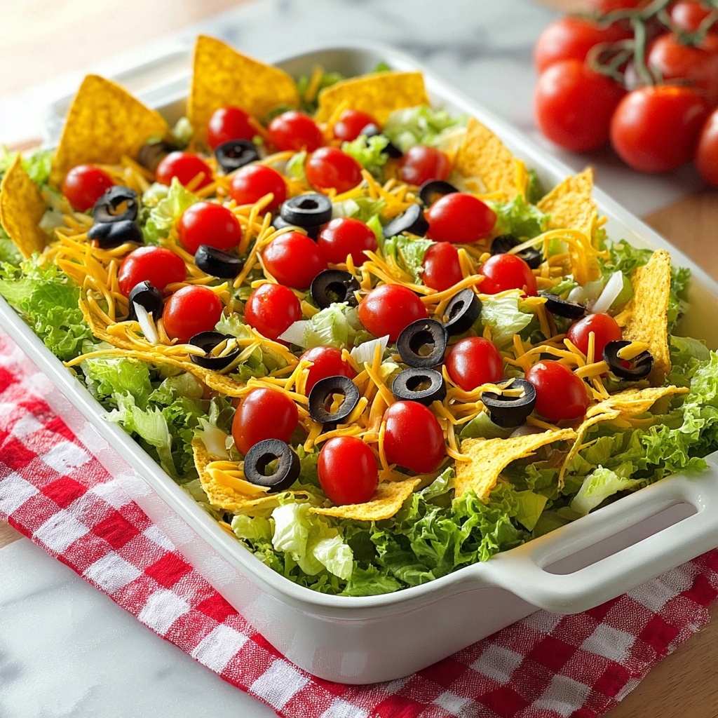 Patriotic Taco Salad Recipe - Recipe Image