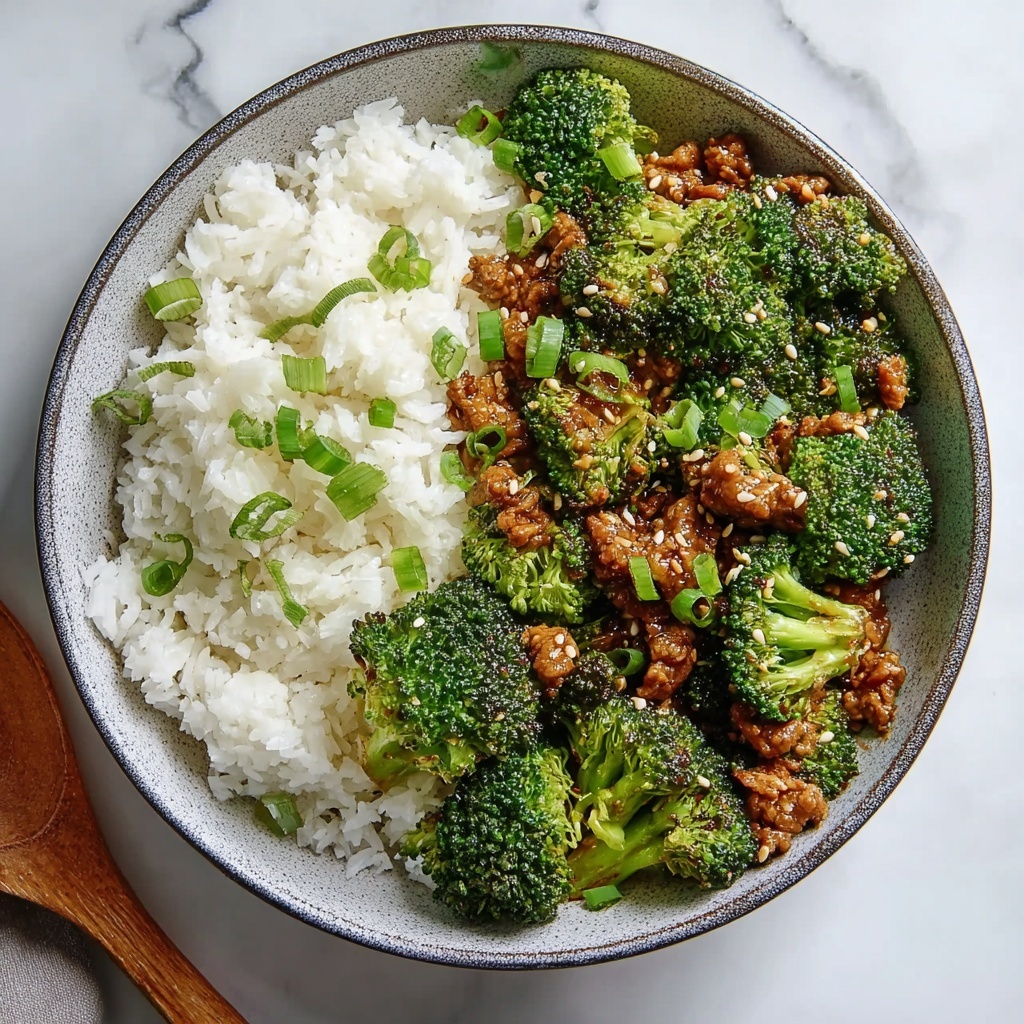 Honey Sriracha Ground Chicken and Broccoli Recipe - Recipe Image
